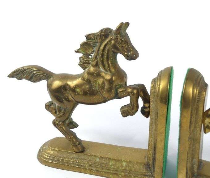 PAIR BRASS BOOKENDS