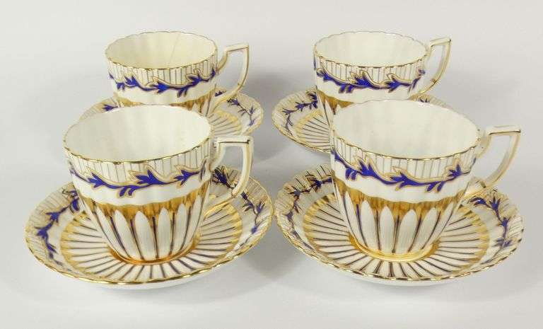 ROYAL CHELSEA CUPS & SAUCERS