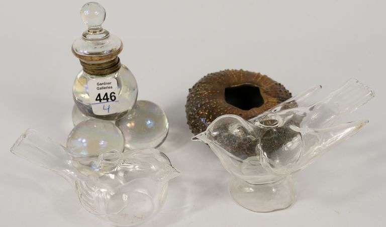 FOUR UNIQUE INKWELLS