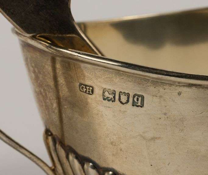 STERLING CREAMER, SUGAR & TONGS