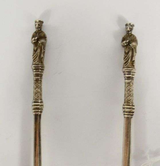PAIR ANTIQUE SILVER SPOONS
