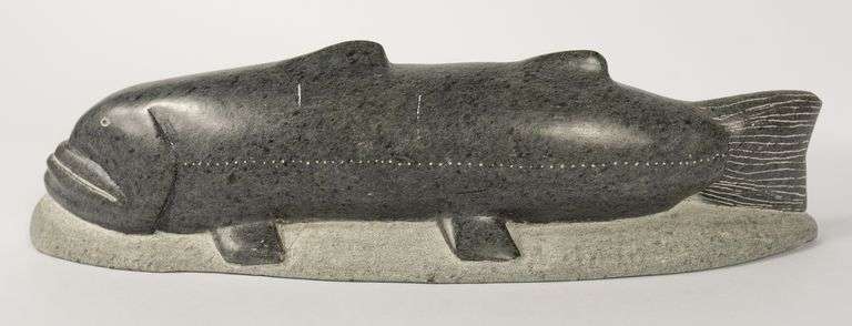 INUIT SOAPSTONE "WHALE" CARVING
