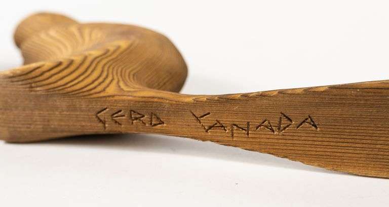 TWO INUIT SOAPSTONE CARVINGS & CEDAR CARVING