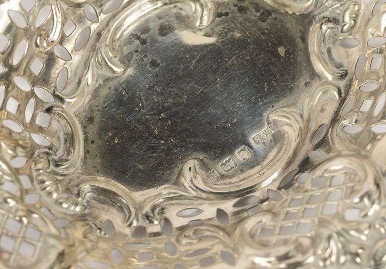 FIVE STERLING SILVER SMALL DISHES