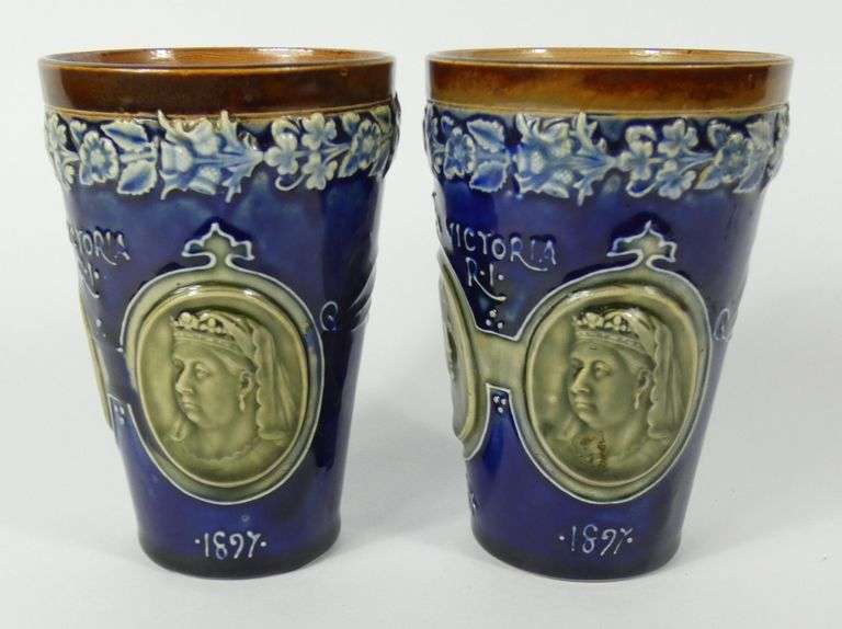 PAIR DOULTON ROYALTY BEAKERS