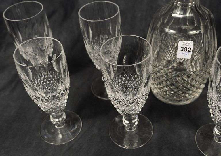 WATERFORD "COLLEEN" DECANTER AND CHAMPAGNE FLUTES