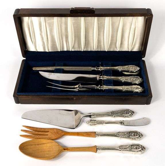 WALLACE "ROSE POINT" STERLING HANDLED SERVERS