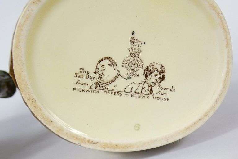 2 ROYAL DOULTON DICKENS EMBOSSED JUGS