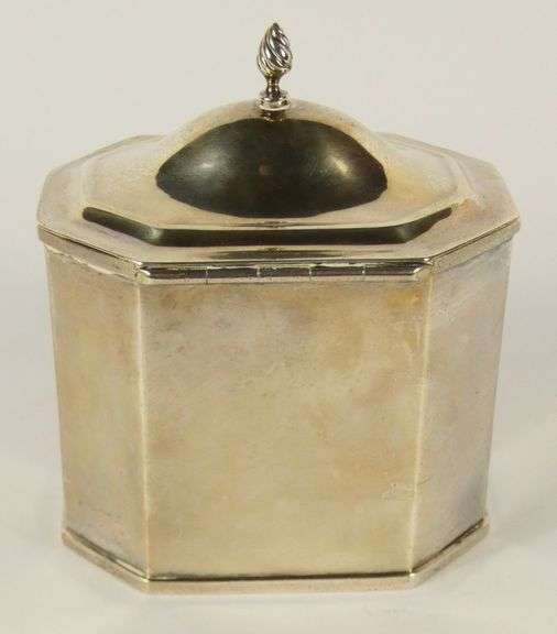 ENGLISH STERLING TEA CADDY