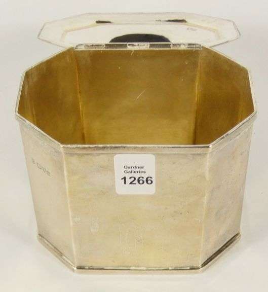 ENGLISH STERLING TEA CADDY