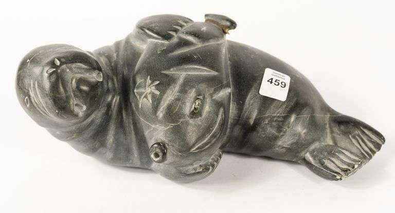INUIT SOAPSTONE "SEAL" CARVING