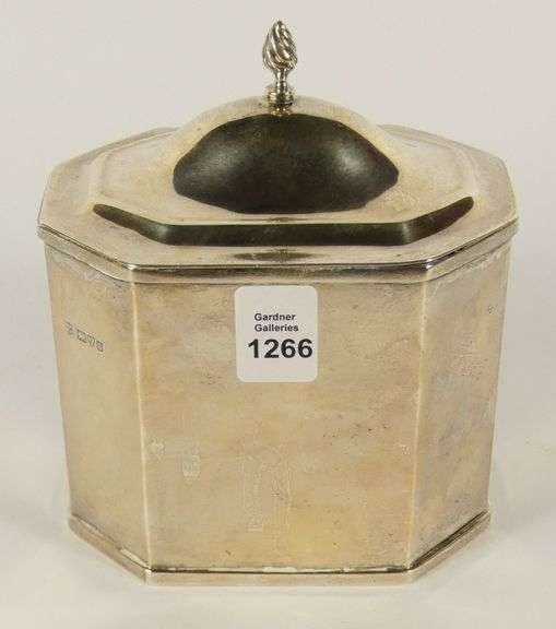 ENGLISH STERLING TEA CADDY