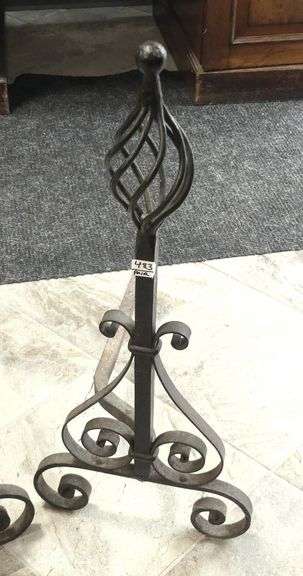 PAIR OF EARLY ANDIRONS