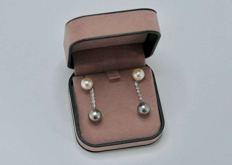 18KT GOLD PEARL DROP EARRINGS