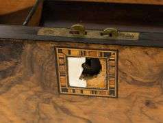 BURL WALNUT LAP DESK