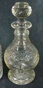 TWO ANTIQUE CRYSTAL DECANTERS