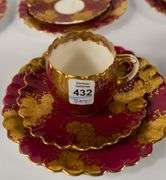AYNSLEY "8723" BONE CHINA TRIOS