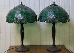 PAIR OF TIFFANY STYLE LAMPS