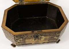 19TH CENTURY PAPIER MACHE SEWING CHEST