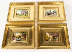 SET OF FOUR ENAMEL "FOUR SEASONS" LIMITED EDITION PRINTS
