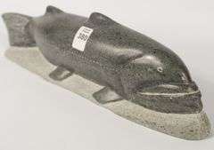 INUIT SOAPSTONE "WHALE" CARVING