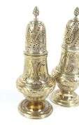 PAIR ANTIQUE SUGAR CASTERS