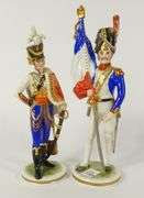 2 KAISER PORCELAIN MILITARY FIGURINES