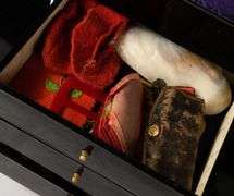 VICTORIAN PAPIER MACHE SEWING BOX