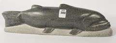 INUIT SOAPSTONE "WHALE" CARVING
