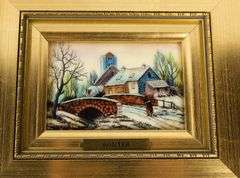SET OF FOUR ENAMEL "FOUR SEASONS" LIMITED EDITION PRINTS