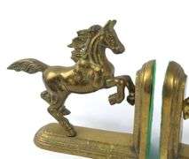 PAIR BRASS BOOKENDS
