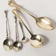 FIVE STERLING SPOONS