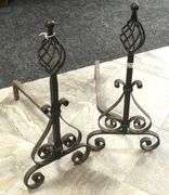 PAIR OF EARLY ANDIRONS