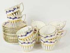 ROYAL CHELSEA CUPS & SAUCERS