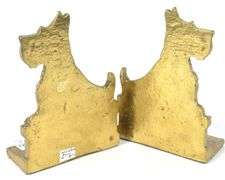 PAIR "SCOTTIE" BRASS BOOKENDS