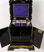 VICTORIAN PAPIER MACHE SEWING BOX