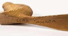 TWO INUIT SOAPSTONE CARVINGS & CEDAR CARVING