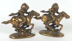 PAIR BRONZE BOOKENDS