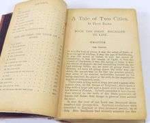 ANTIQUE NOVEL "A TALE OF TWO CITIES" BY CHARLES DICKENS