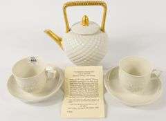 TEAPOT, CUPS & SAUCERS