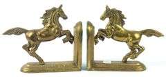 PAIR BRASS BOOKENDS