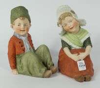 PAIR ANTIQUE BISQUE FIGURINES