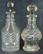 TWO ANTIQUE CRYSTAL DECANTERS
