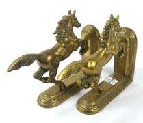 PAIR BRASS BOOKENDS