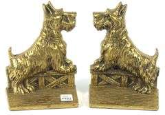 PAIR "SCOTTIE" BRASS BOOKENDS
