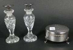 PAIR SCENT BOTTLES, JEWEL BOX