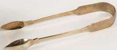 STERLING CREAMER, SUGAR & TONGS