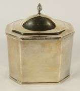 ENGLISH STERLING TEA CADDY