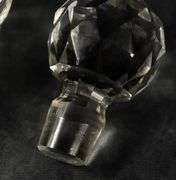 ETCHED CRYSTAL DECANTER & HOCK GLASSES
