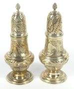 PAIR ANTIQUE SUGAR CASTERS